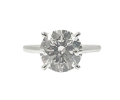14K Gold 3.03cttw Lab Grown Round Brilliant Cut Diamond Ring - / White