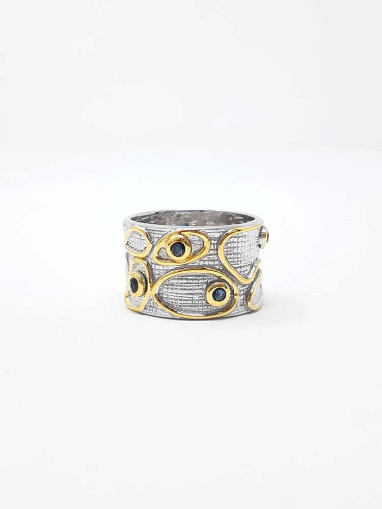 Silver and Sapphire Ring