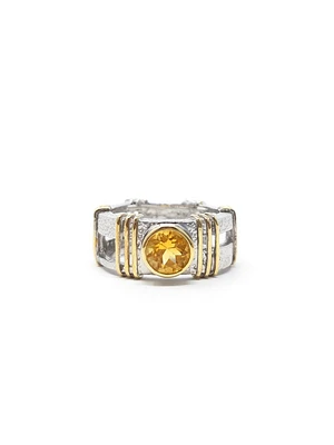 Silver and Citrine Ring