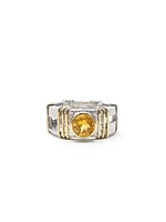 Silver and Citrine Ring
