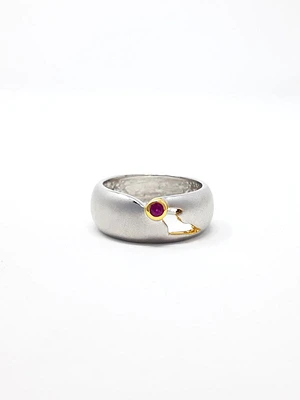 Silver and Ruby Ring