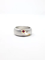 Silver and Ruby Ring