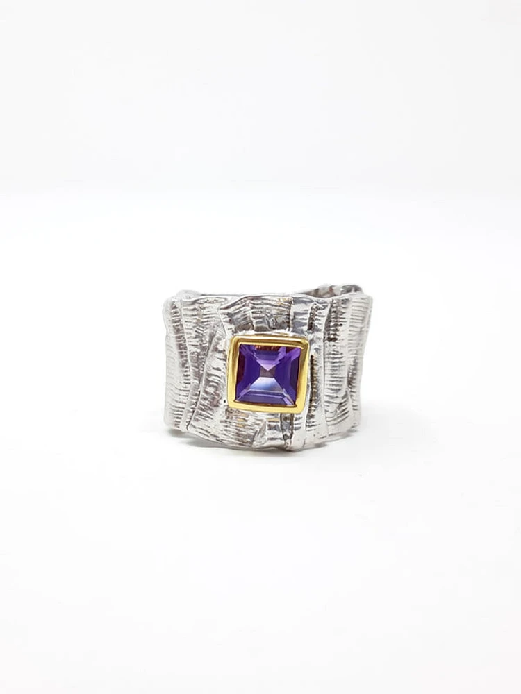 Silver and Amethyst Ring