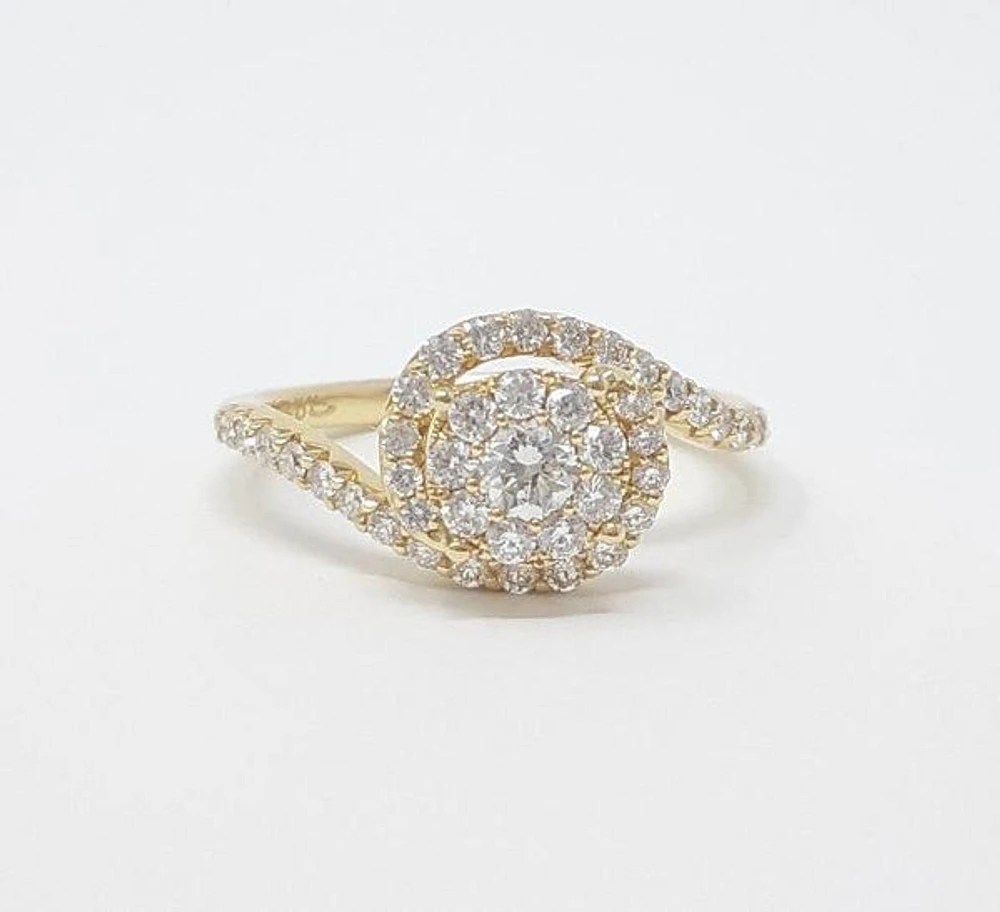 14K Yellow Gold 0.73cttw Diamond Ring