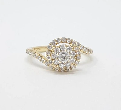 14K Yellow Gold 0.73cttw Diamond Ring