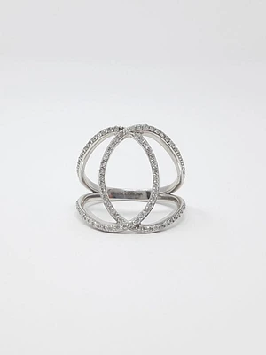 10K White Gold 0.45cttw Diamond Ring, Size 6.5