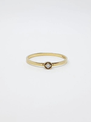 10K Yellow Gold 0.02cttw Diamond Ring