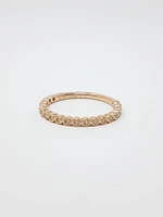 10K Rose Gold 0.10cttw Diamond Ring, size 6.5