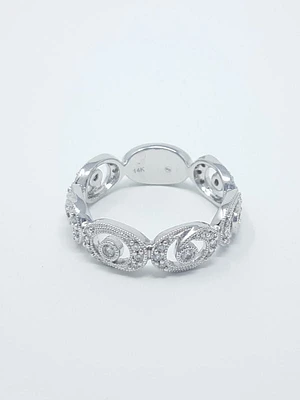 14K White Gold 0.29cttw Diamond Ring- Size 6.5