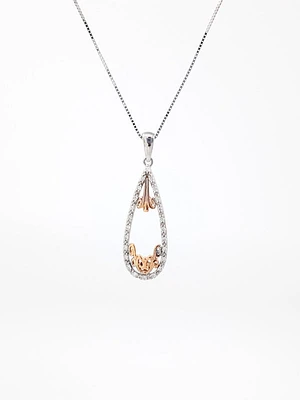 Two-Tone Diamond Pendant