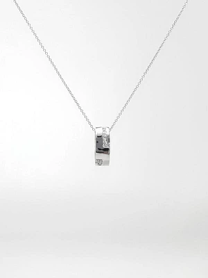 Two-Tone Reversible Pendant with Diamonds