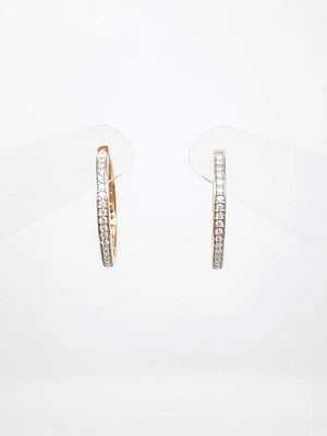 Diamond Hoop Earrings