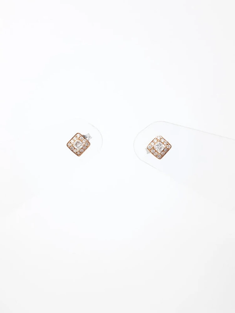 Two-Tone Canadian Diamond Earrings