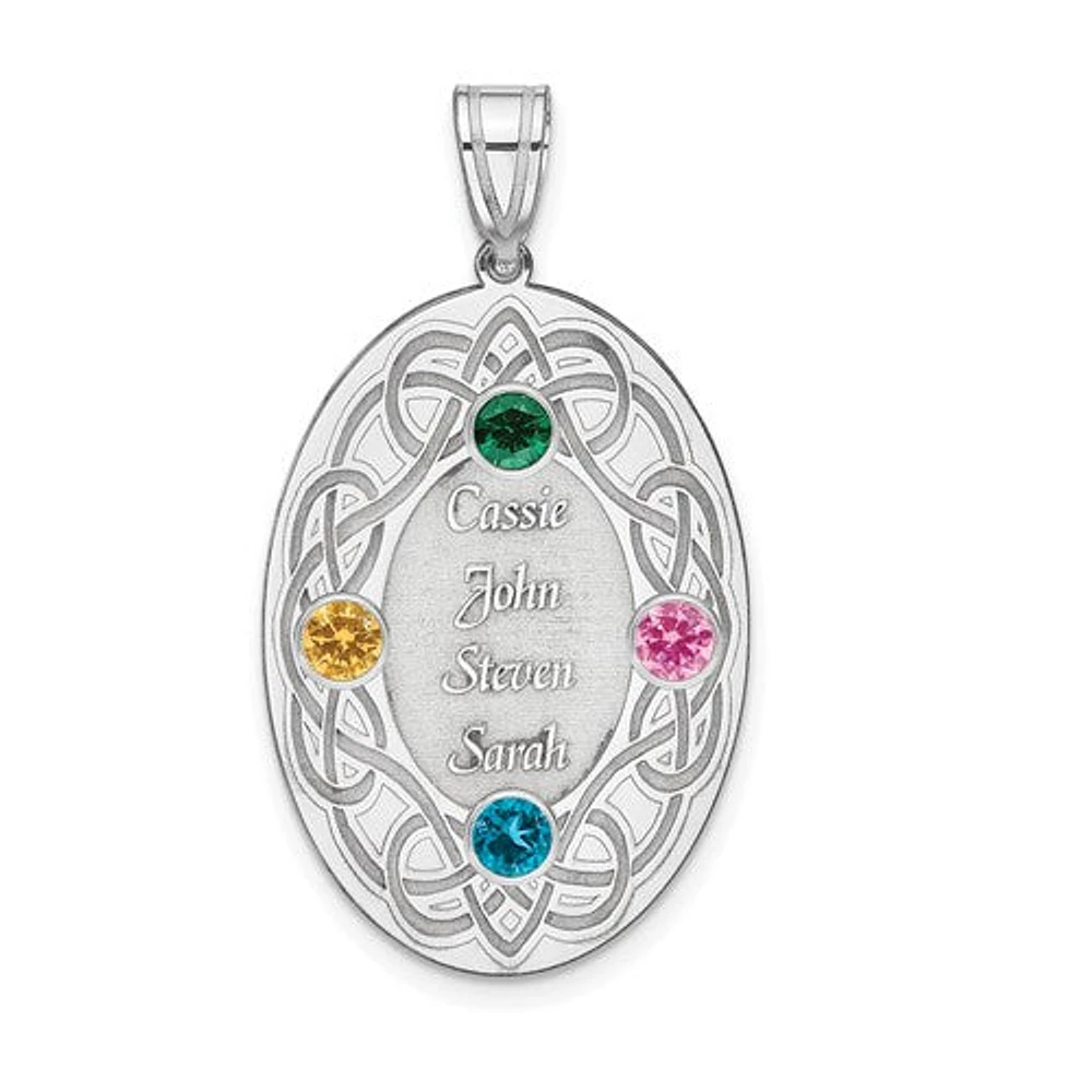 Crystal Family Pendant (up to 4 names and birthstones)