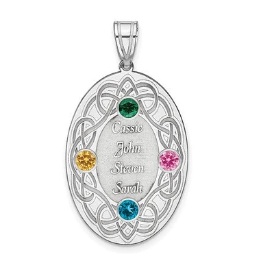 Crystal Family Pendant (up to 4 names and birthstones)