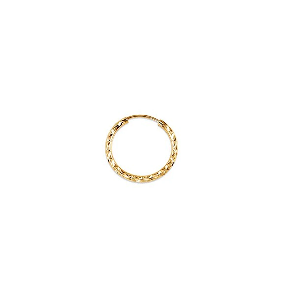 10K Gold 27mm Sleeper/Keeper/Hoop Earrings