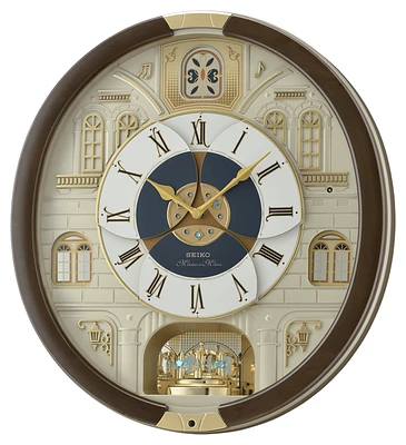 Castle Windows Melodies In Motion Seiko Wall Clock QXM371BRH