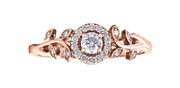 10K Rose Gold 0.25cttw Canadian Diamond Ring, size 6.5