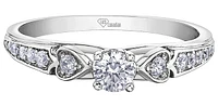 10K White Gold 0.31cttw Diamond Ring - Size 6.5