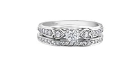 10K White Gold 0.31cttw Round Brilliant Cut Canadian Diamond Engagement Ring (Band sold separately)