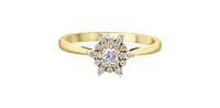14K Yellow Gold 0.25cttw Round Brilliant Cut Canadian Diamond Engagement Ring