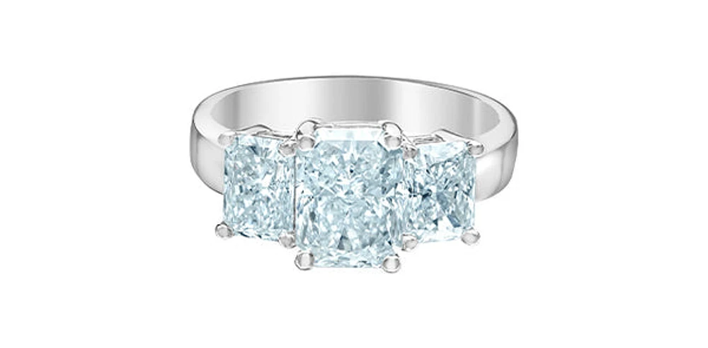 14K White Gold 3.43Cttw Lab Grown Cushion Cut Diamond Engagement / Anniversary Ring  - 7