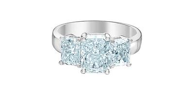 14K White Gold 3.43Cttw Lab Grown Cushion Cut Diamond Engagement / Anniversary Ring  - 7