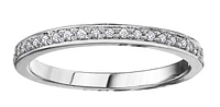 10K White Gold 0.15cttw Diamond Pave Ring, size 6.5