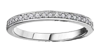 10K White Gold 0.10cttw Diamond Pave Ring, size 6.5