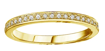 10K Yellow Gold 0.10cttw Diamond  Band, size 7