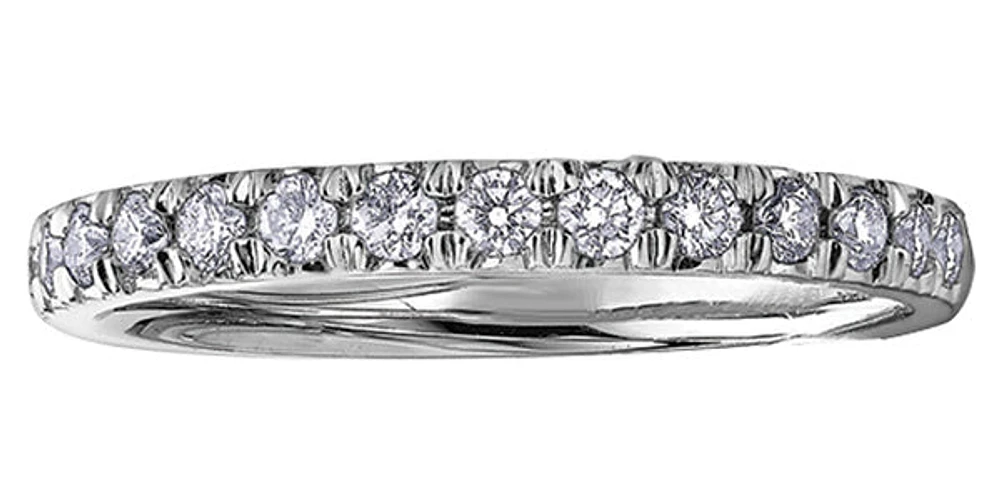 10K/14K White Gold Diamond Pave Band - Diamonds cttw / 4