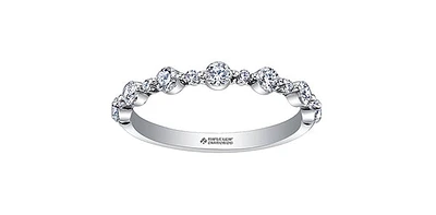 18K White Gold & Palladium (hypoallergenic) 0.50cttw Canadian Diamond Ring, 6.5