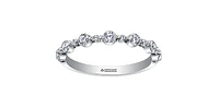 18K White Gold & Palladium (hypoallergenic) 0.50cttw Canadian Diamond Ring, 6.5