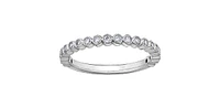 10K White Gold0.27cttw Diamond Ring/Band, size 6.5
