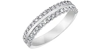 10K White  Gold 0.50cttw Diamond Ring / Band, size 6.5