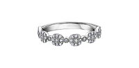 10K White Gold 0.26cttw Diamond Ring, Size 6.5