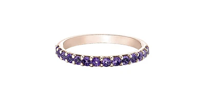 10K Rose Gold Amethyst Ring, size 6