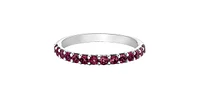 10K White Gold 0.56cttw Created Ruby Ring, size 6.5