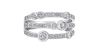 10K White Gold 1.00cttw Diamond Ring, size 6