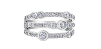 10K White Gold 1.00cttw Diamond Ring, size 6