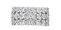 10K 2 Tone Gold 0.25cttw Diamond Ilusion Set Ring - / 4.5