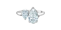 14K Gold 2.500cttw Lab Grown Pear Cut Diamond Ring