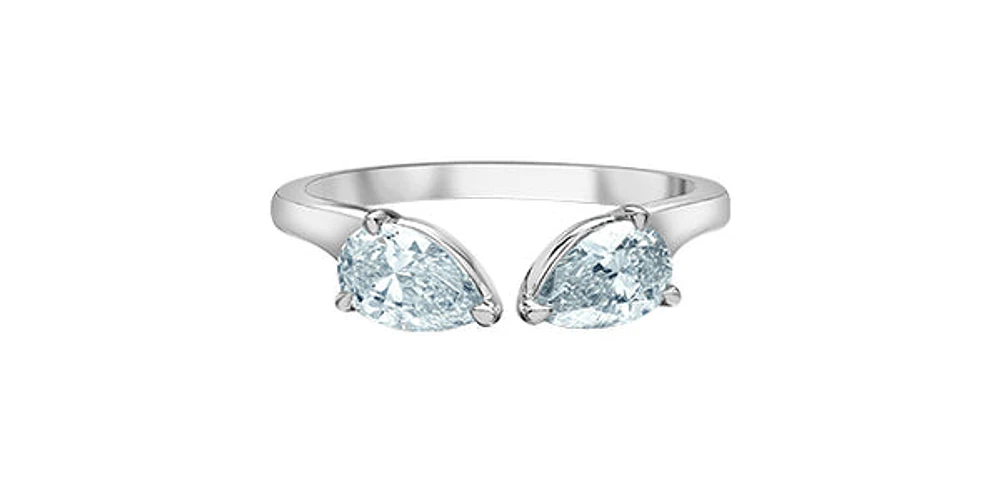 14K Gold 1.00cttw Lab Grown Pear Cut Diamond Ring