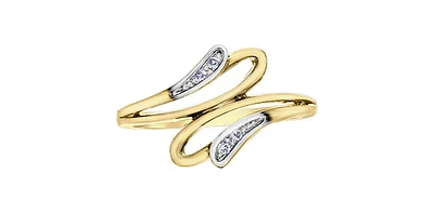 10K Yellow Gold 0.04cttw Diamond Pave Set Ring