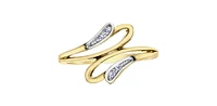 10K Yellow Gold 0.04cttw Diamond Pave Set Ring