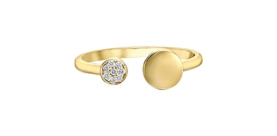 10K Yellow Gold 0.04cttw Diamond Ring, size 6.5