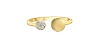 10K Yellow Gold 0.04cttw Diamond Ring, size 6.5