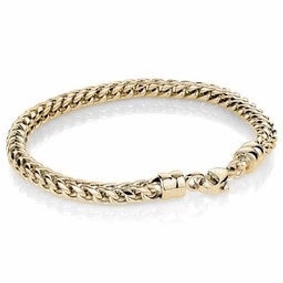 ITALGEM - 5mm Gold Plated Stainless Steel Franco Bracelet 8.5"