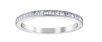 14K White Gold Baguette Cut Channel Set Diamond Band