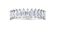 14K White Gold Marquise Cut Diamond Band